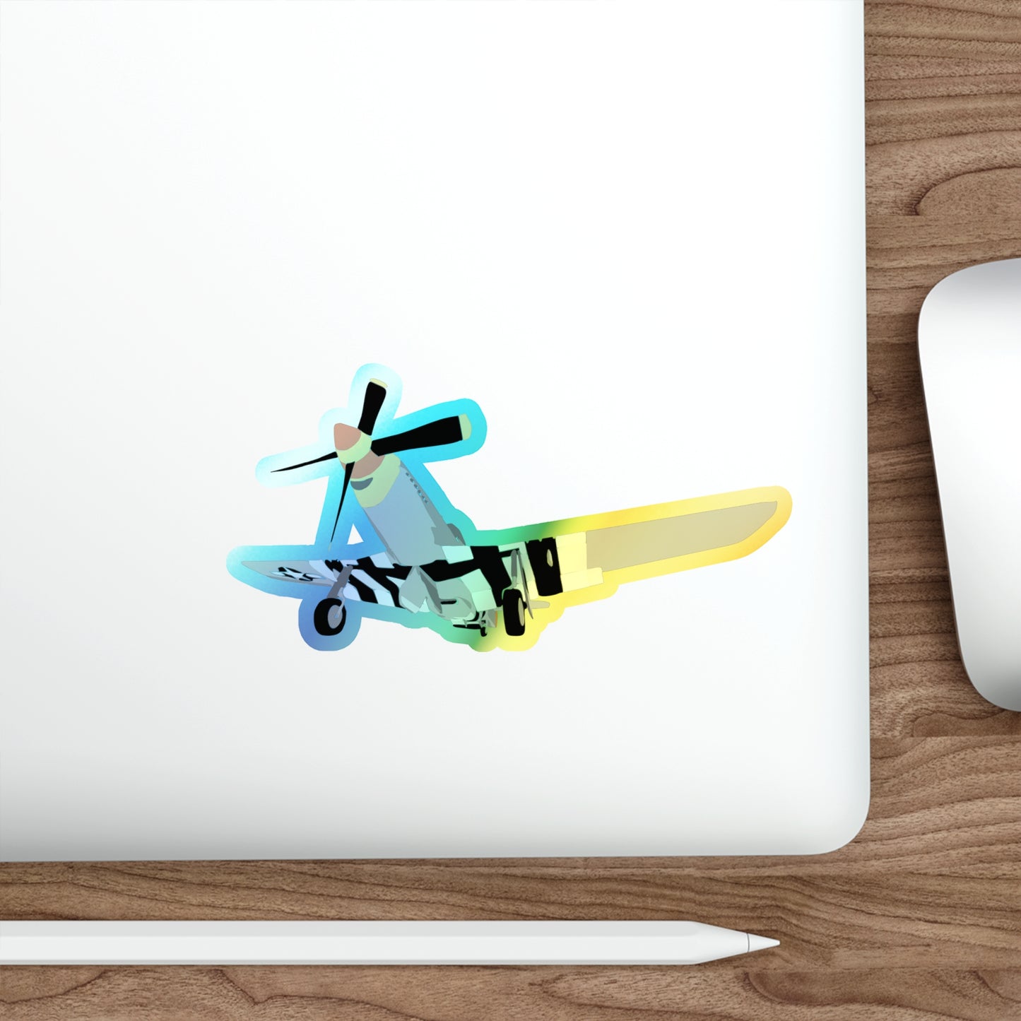 P-51D Mustang Holographic Die-Cut Airplane Sticker