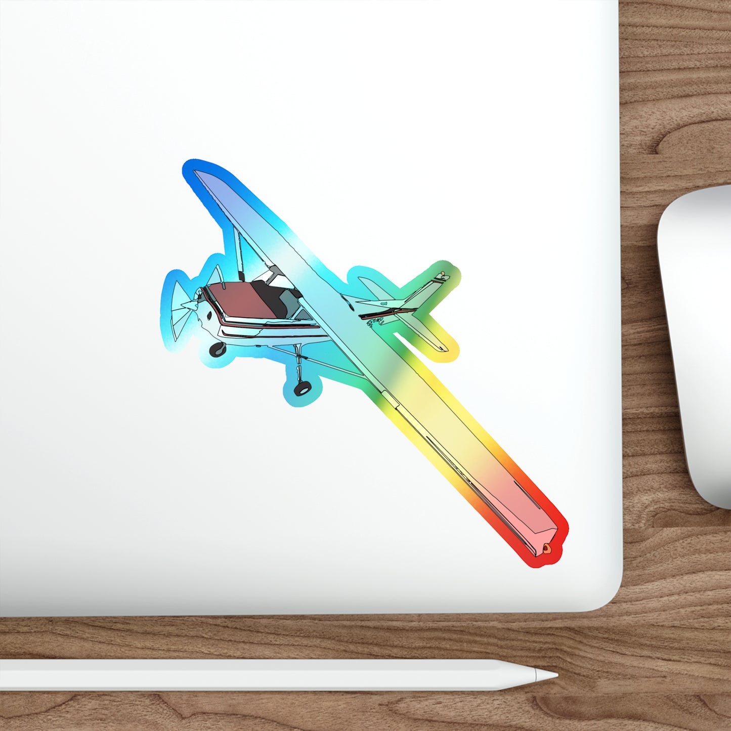 Cessna 172 Holographic Plane Die-Cut Stickers