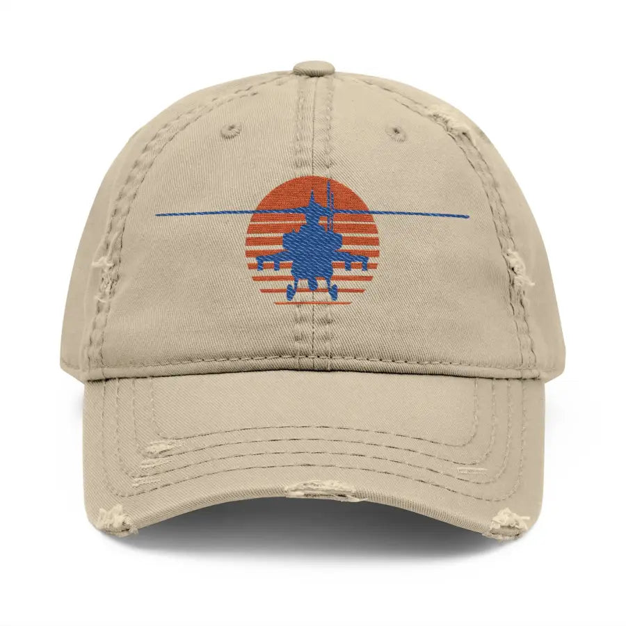 AH-64 Apache Distressed Hat (Embroidery) - Hats - Gifts for pilots - Aviation apparel
