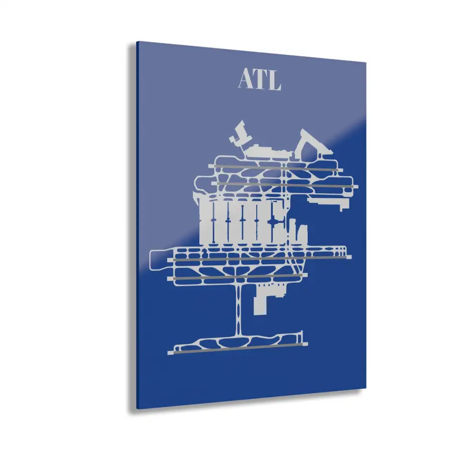 ATL - Hartsfield-Jackson Atlanta International Acrylic Print - Home Decor - Gifts for pilots - Aviation apparel