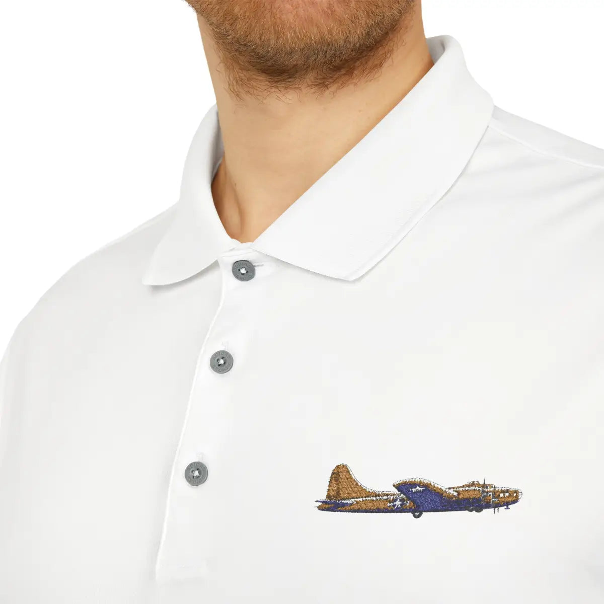 B-17 Performance Polo - T-Shirt - Pilot gifts - WWII warbird t-shirt