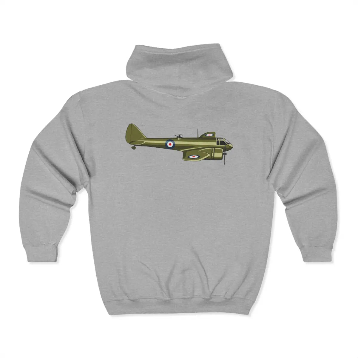 Blenheim Bomber Full Zip Hoodie - Pilot gifts - WWII warbird t-shirt
