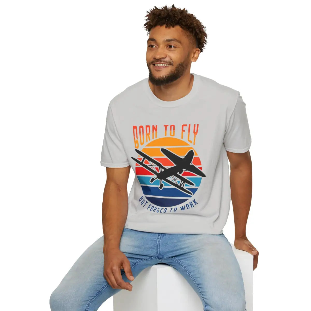 Born to Fly but Forced Work - T-Shirt - Pilot gifts - WWII warbird t-shirt