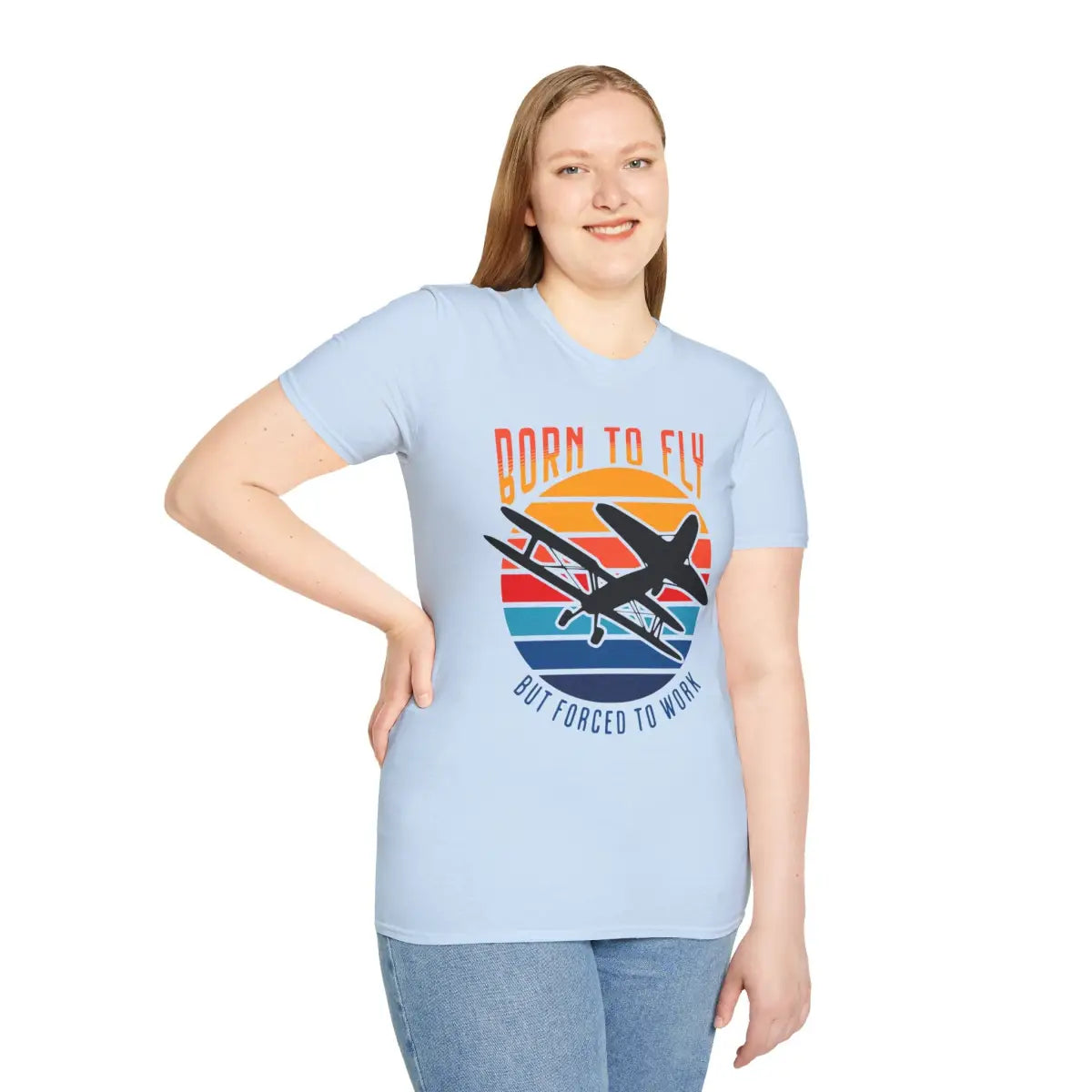 Born to Fly but Forced Work - T-Shirt - Pilot gifts - WWII warbird t-shirt