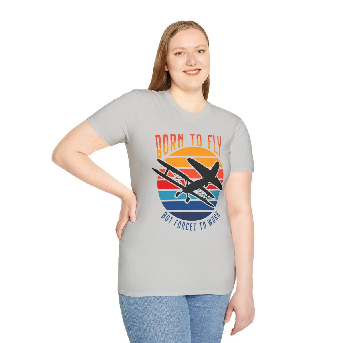 Born to Fly but Forced Work - T-Shirt - Pilot gifts - WWII warbird t-shirt