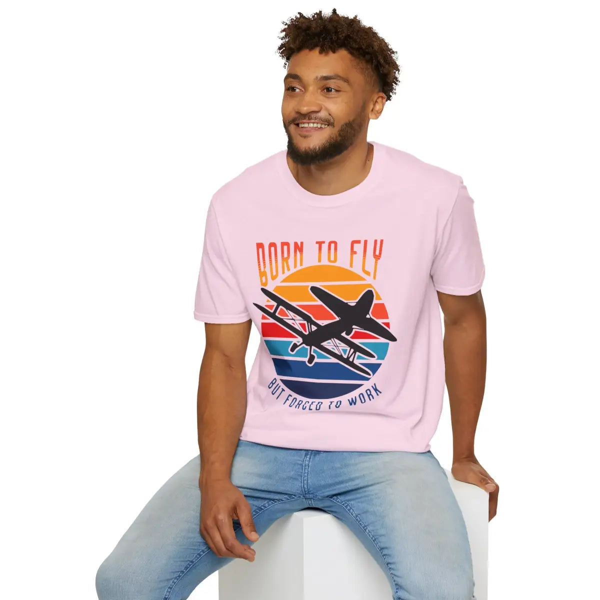Born to Fly but Forced Work - T-Shirt - Pilot gifts - WWII warbird t-shirt