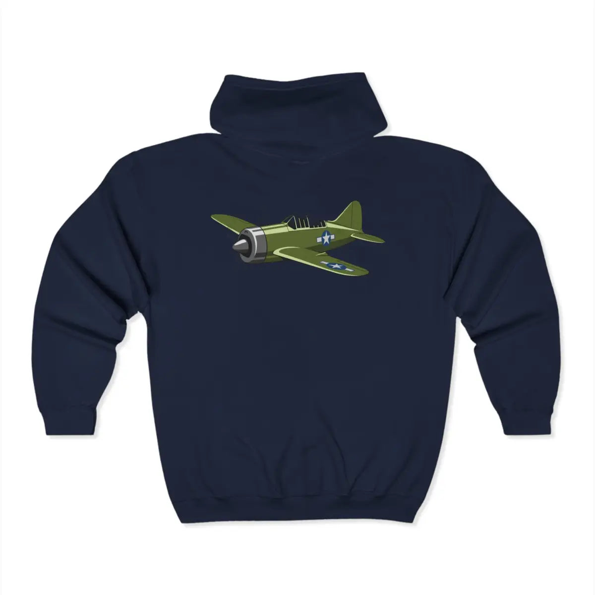 Brewster Buffalo Full Zip Hoodie - Pilot gifts - WWII warbird t-shirt