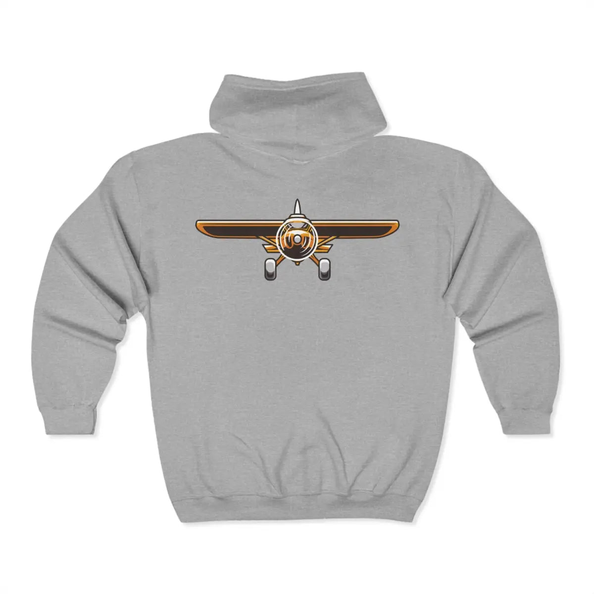 Bush Flyer Full Zip Hoodie - Pilot gifts - WWII warbird t-shirt