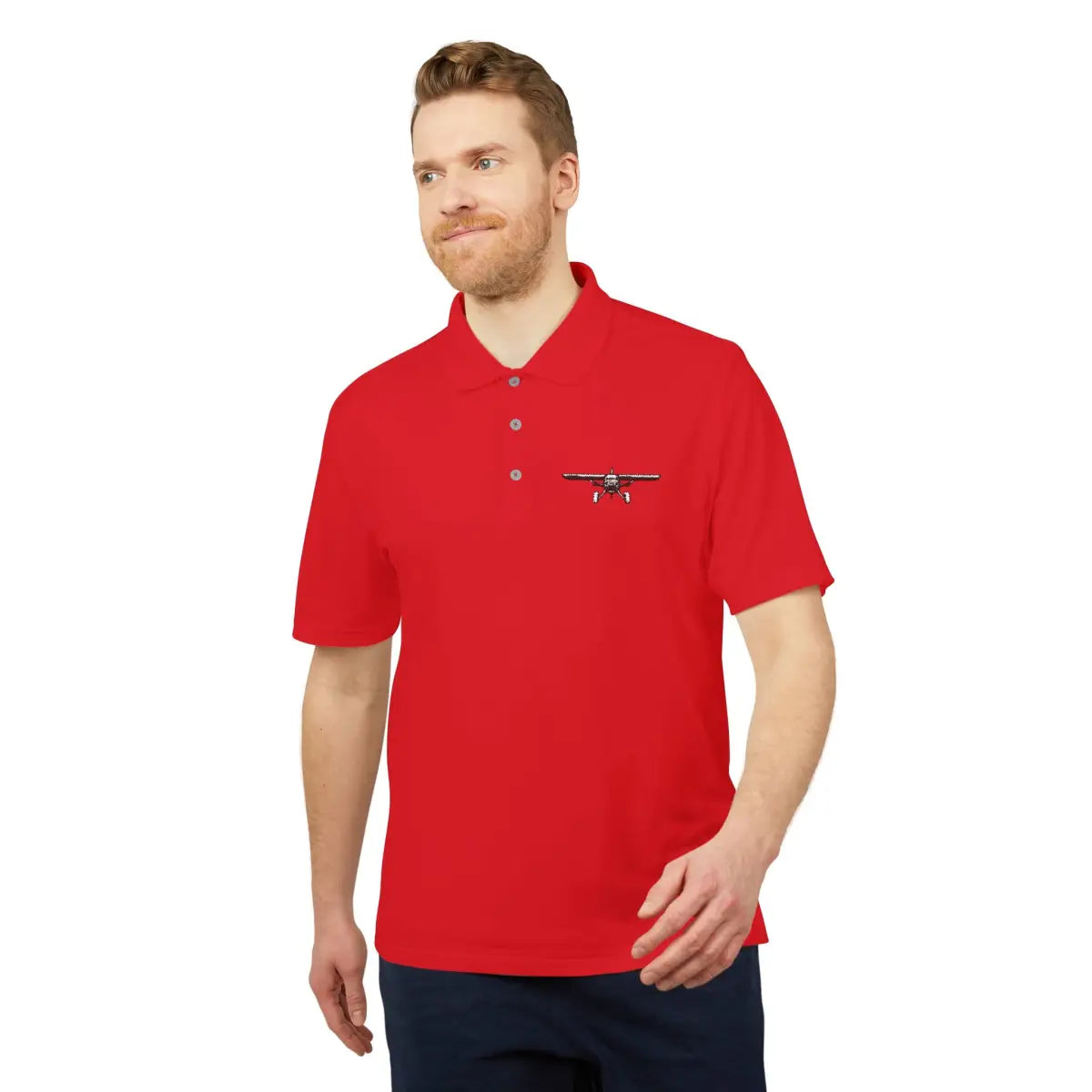 Bush Plane Big Tires - Performance Polo - T-Shirt - Pilot gifts - WWII warbird t-shirt