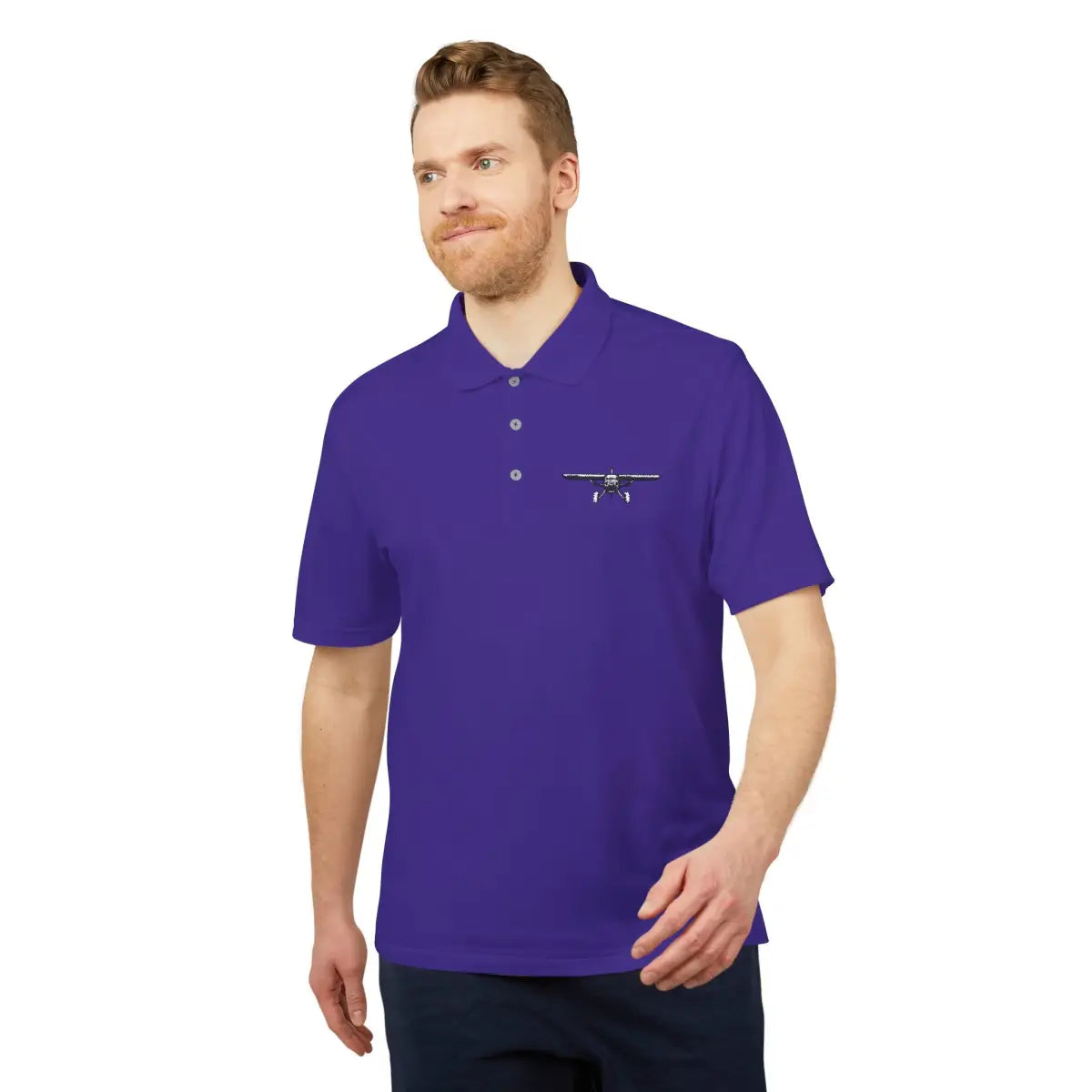 Bush Plane Big Tires - Performance Polo - T-Shirt - Pilot gifts - WWII warbird t-shirt