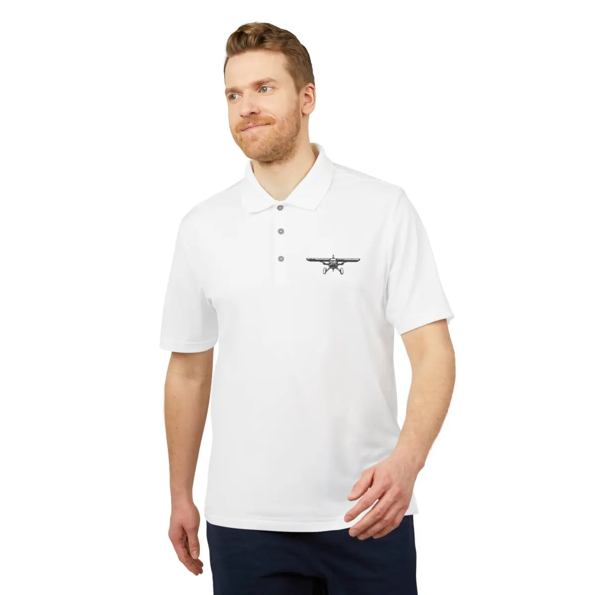 Bush Plane Big Tires - Performance Polo - T-Shirt - Pilot gifts - WWII warbird t-shirt