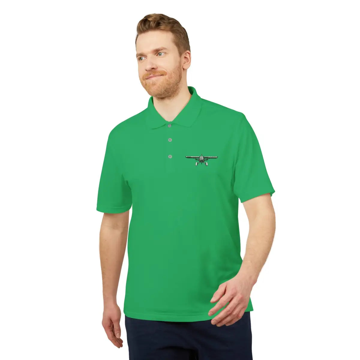 Bush Plane Big Tires - Performance Polo - T-Shirt - Pilot gifts - WWII warbird t-shirt
