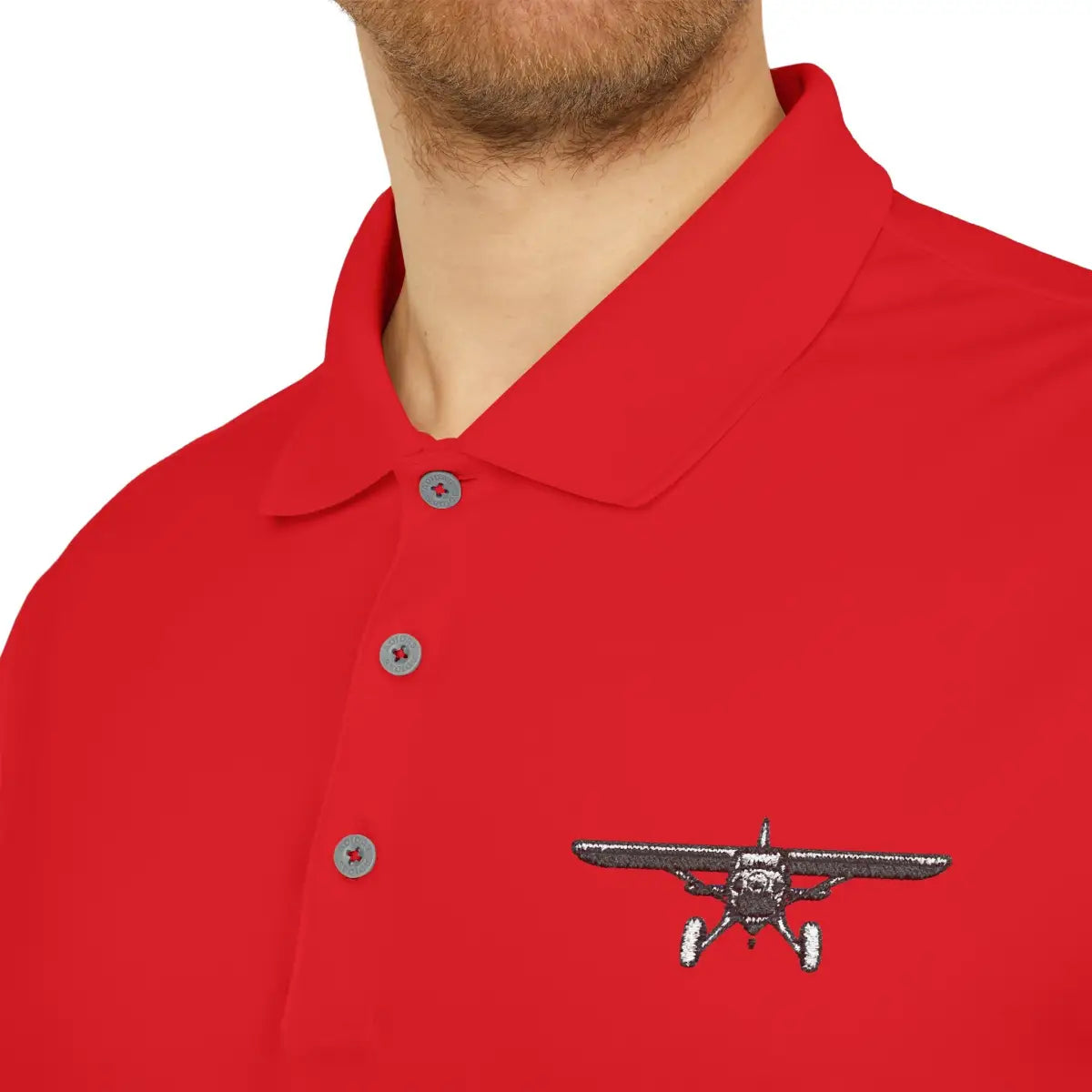 Bush Plane Big Tires - Performance Polo - T-Shirt - Pilot gifts - WWII warbird t-shirt