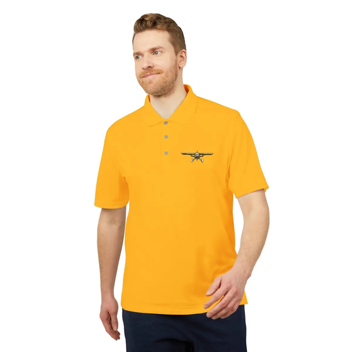 Bush Plane Big Tires - Performance Polo - T-Shirt - Pilot gifts - WWII warbird t-shirt