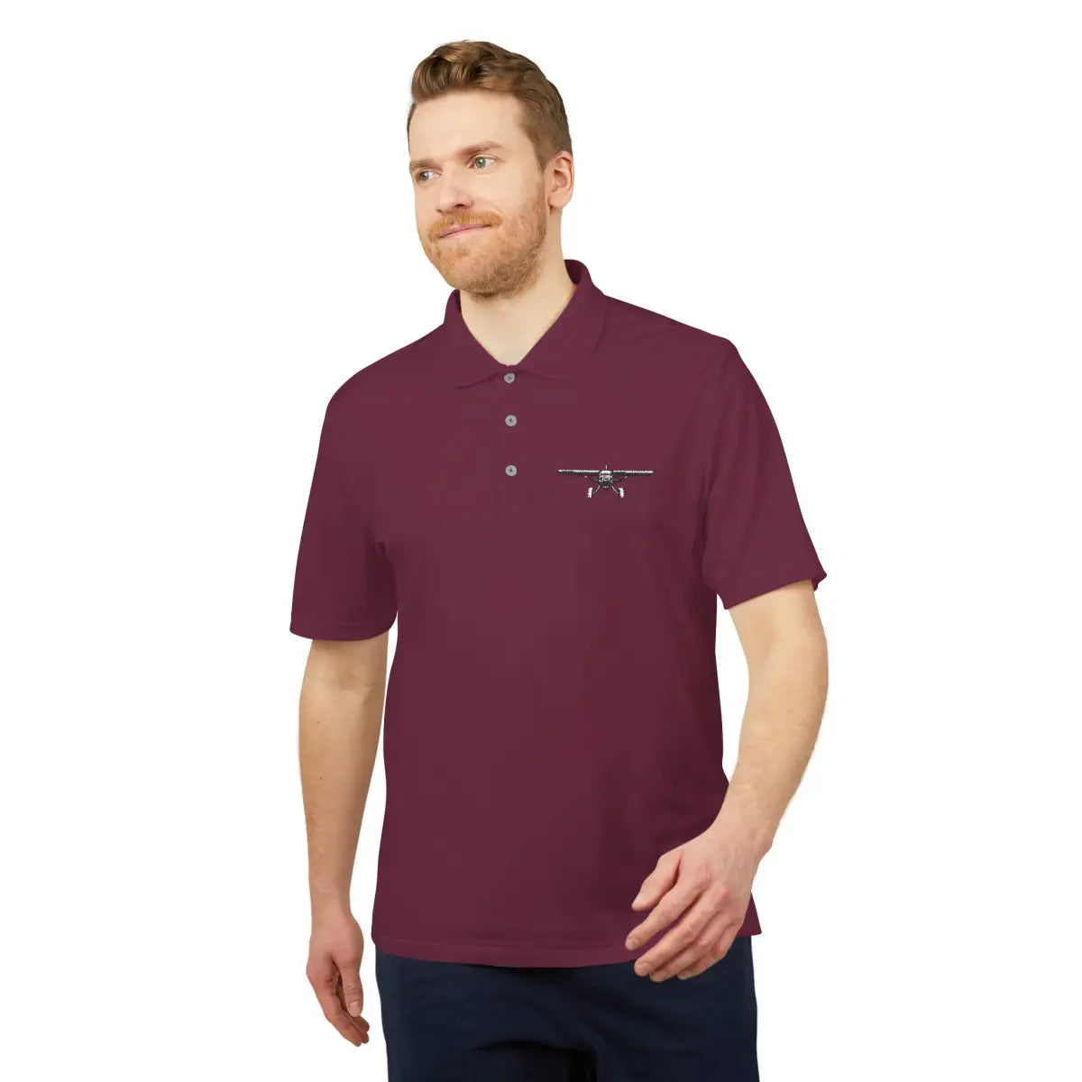 Bush Plane Big Tires - Performance Polo - T-Shirt - Pilot gifts - WWII warbird t-shirt