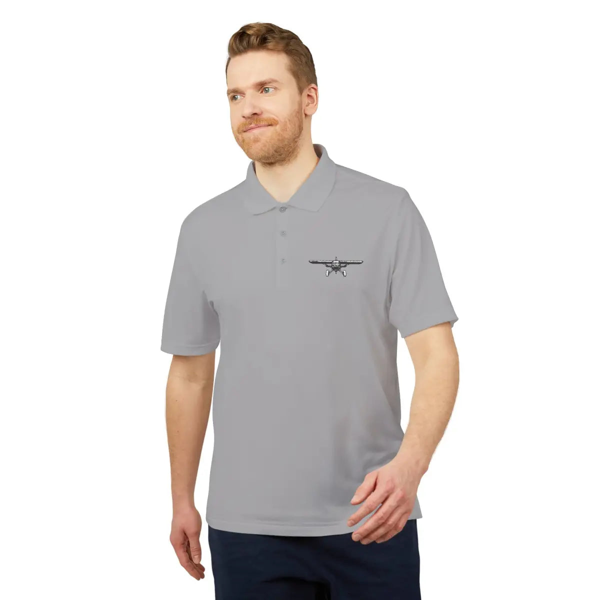 Bush Plane Big Tires - Performance Polo - T-Shirt - Pilot gifts - WWII warbird t-shirt