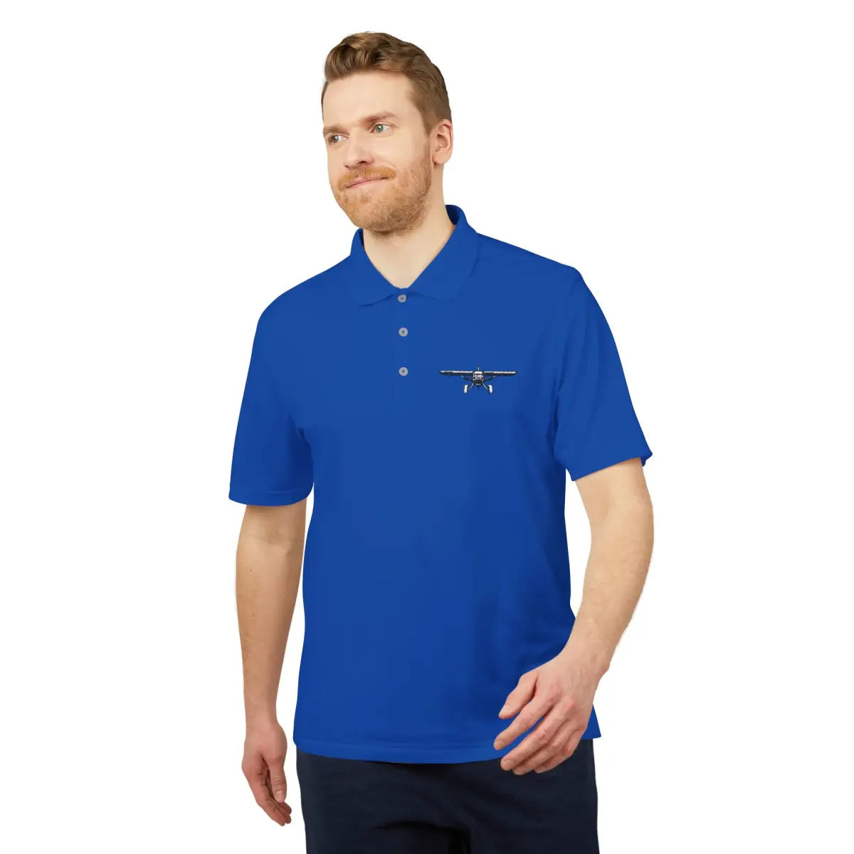 Bush Plane Big Tires - Performance Polo - T-Shirt - Pilot gifts - WWII warbird t-shirt
