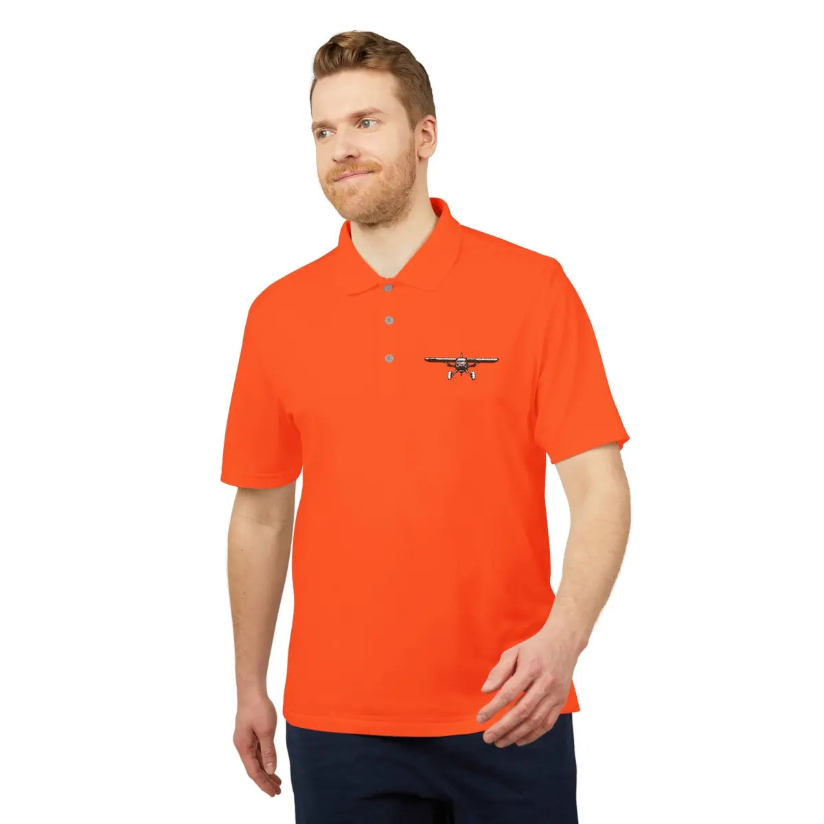 Bush Plane Big Tires - Performance Polo - T-Shirt - Pilot gifts - WWII warbird t-shirt