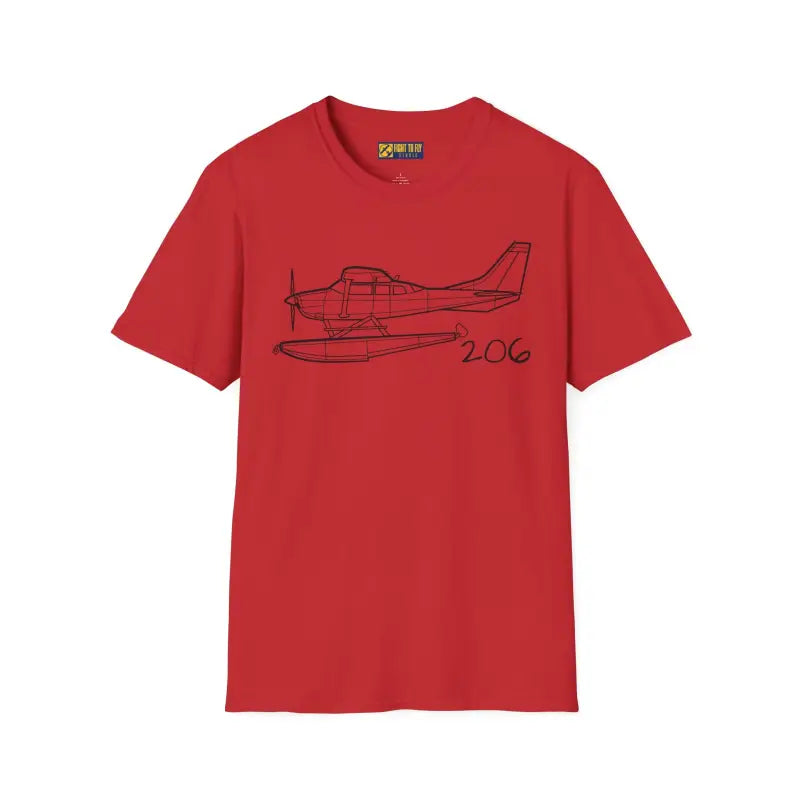 Cessna 206 Floatplane T-Shirt – Heavy-Lift Bush Plane on Floats Tee - Pilot gifts - WWII warbird t-shirt