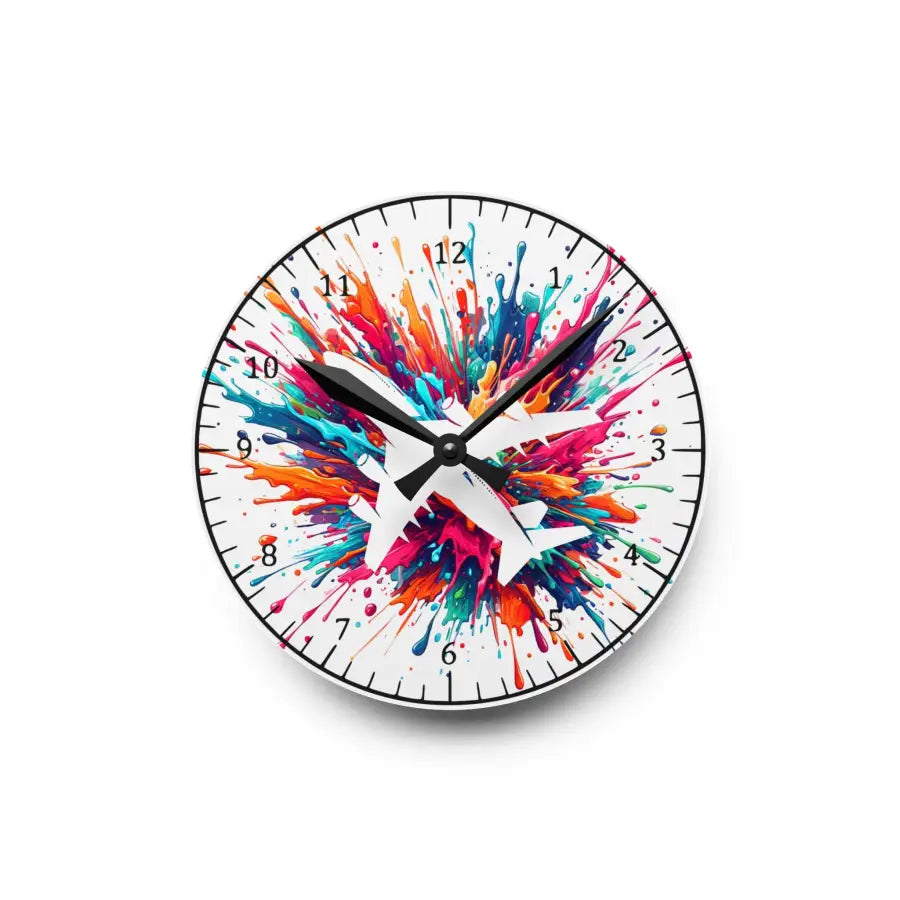 Colorful Airliner Acrylic Wall Clock - Perfect Gift for Travel Lovers - Home Decor - Pilot gifts - WWII warbird t-shirt