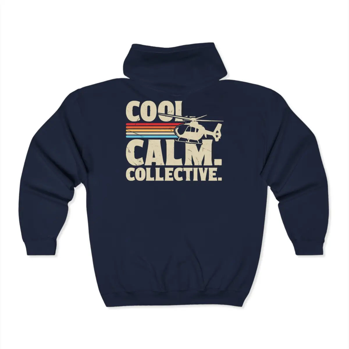 Cool Calm Collective Full Zip Hoodie - Pilot gifts - WWII warbird t-shirt