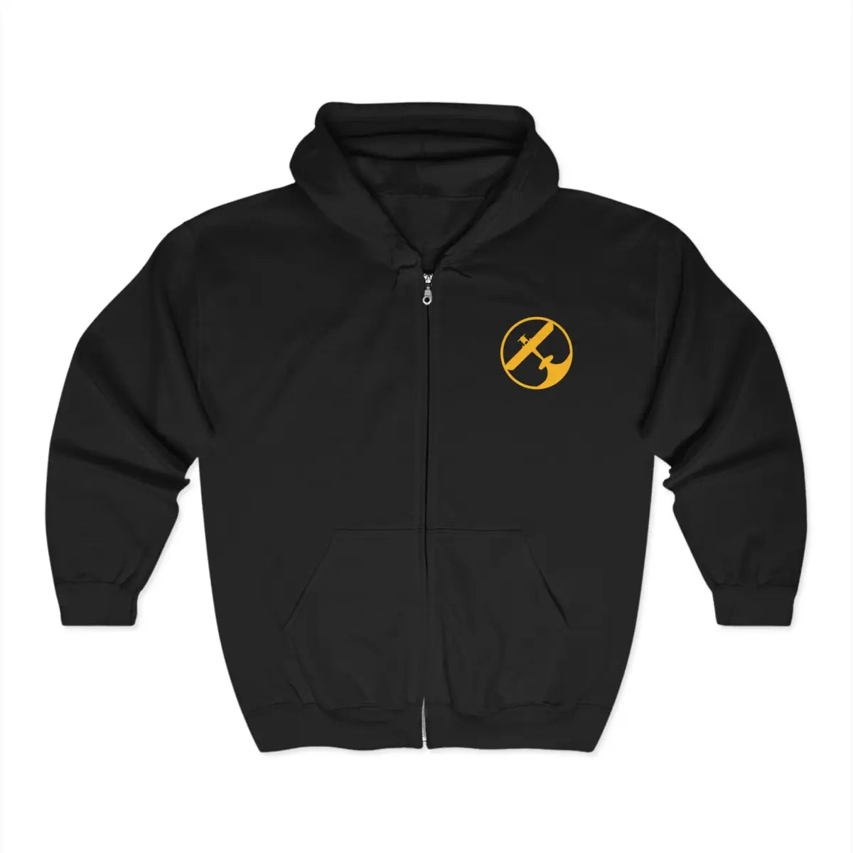 Cool Calm Collective Full Zip Hoodie - Pilot gifts - WWII warbird t-shirt