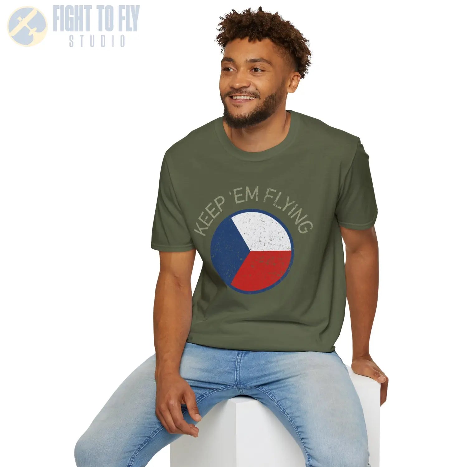 Czechoslovak Air Force Roundel “Keep ’Em Flying” - T-Shirt - Pilot gifts - WWII warbird t-shirt
