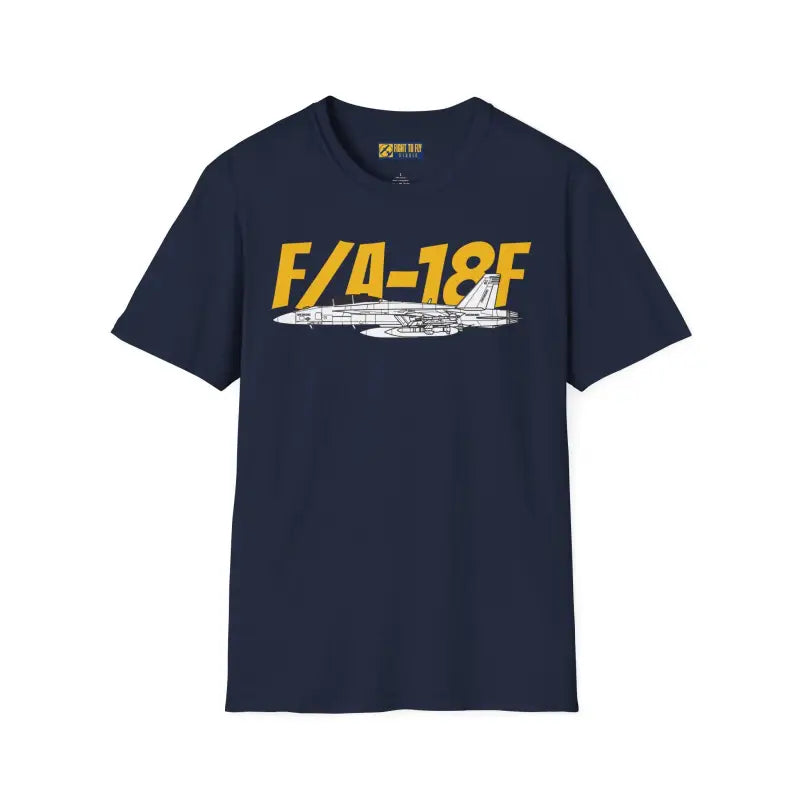 F/A-18F Side Profile T-Shirt – Two-Seat Navy Strike Fighter Tee - Pilot gifts - WWII warbird t-shirt