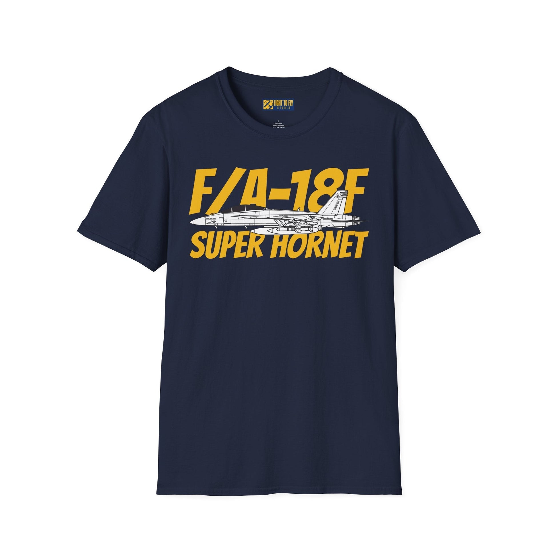 F/A-18F Super Hornet Side Profile T-Shirt – Two-Seat Navy Strike Fighter Tee - Gifts for pilots - Aviation apparel