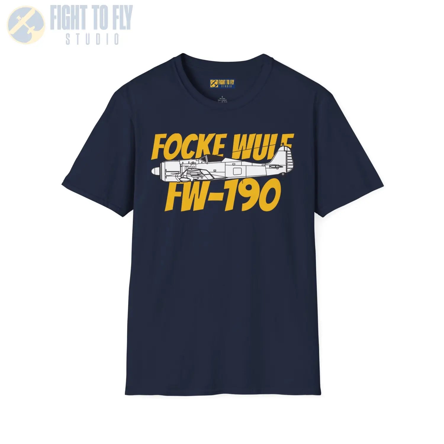 Focke Wulf Fw 190A Side Profile T Shirt Pilot gifts WWII warbird t shirt