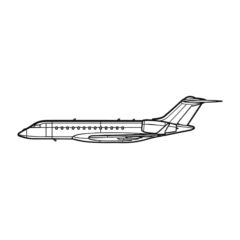 Global 6000 Die Cut Metal Wall Art - Sign - Pilot gifts - WWII warbird t-shirt