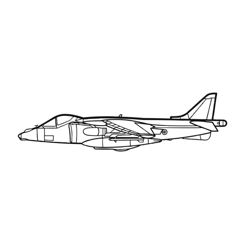 Harrier GR.7 Die Cut Metal Wall Art - Sign - Pilot gifts - WWII warbird t-shirt