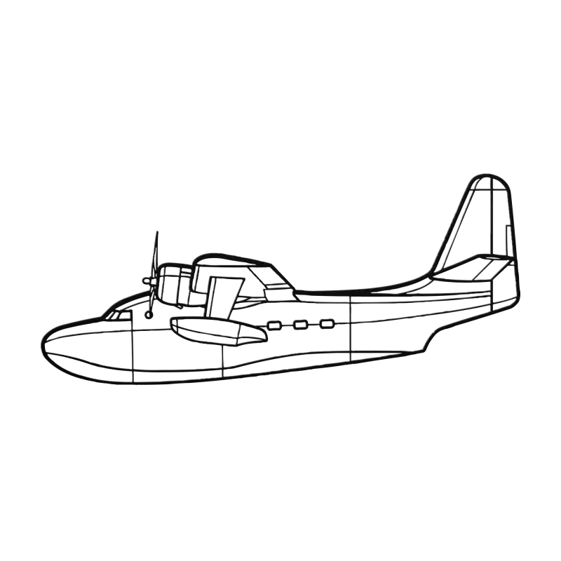 HU-16B Die Cut Metal Wall Art - Sign - Pilot gifts - WWII warbird t-shirt