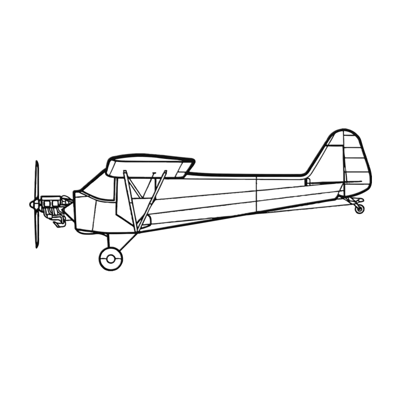 J3 Cub - No Cowl Die Cut Metal Wall Art - Sign - Pilot gifts - WWII warbird t-shirt