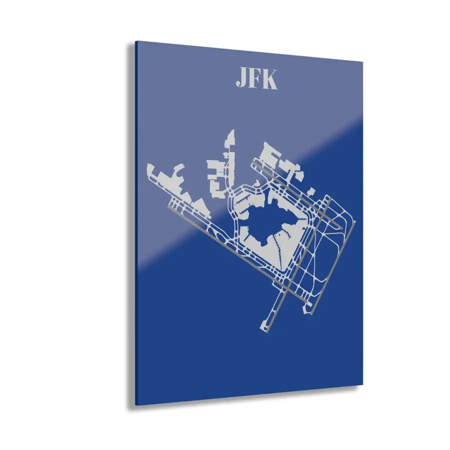 JFK - John F. Kennedy International Acrylic Print - Home Decor - Gifts for pilots - Aviation apparel
