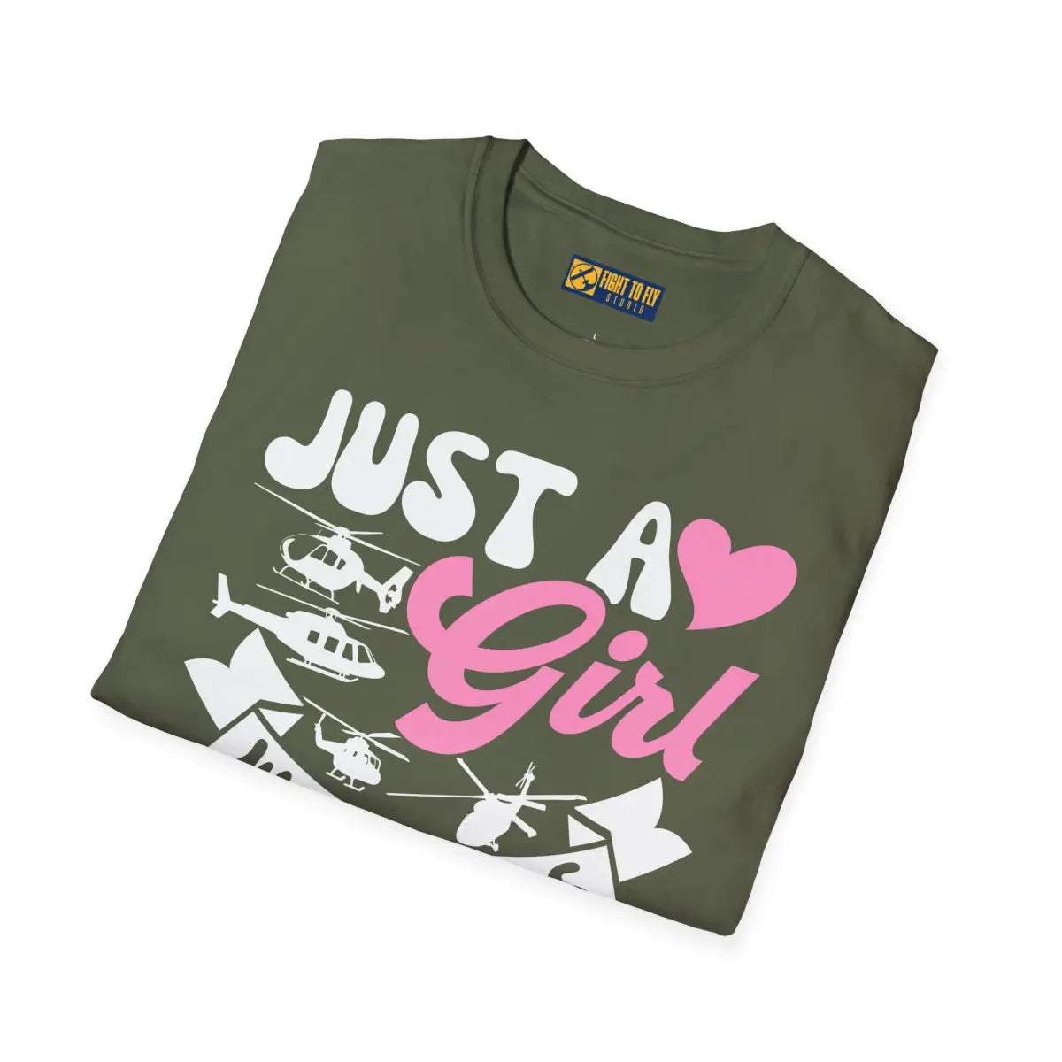 Just a Girl Who Loves Helicopters T-Shirt - Pilot gifts - WWII warbird t-shirt