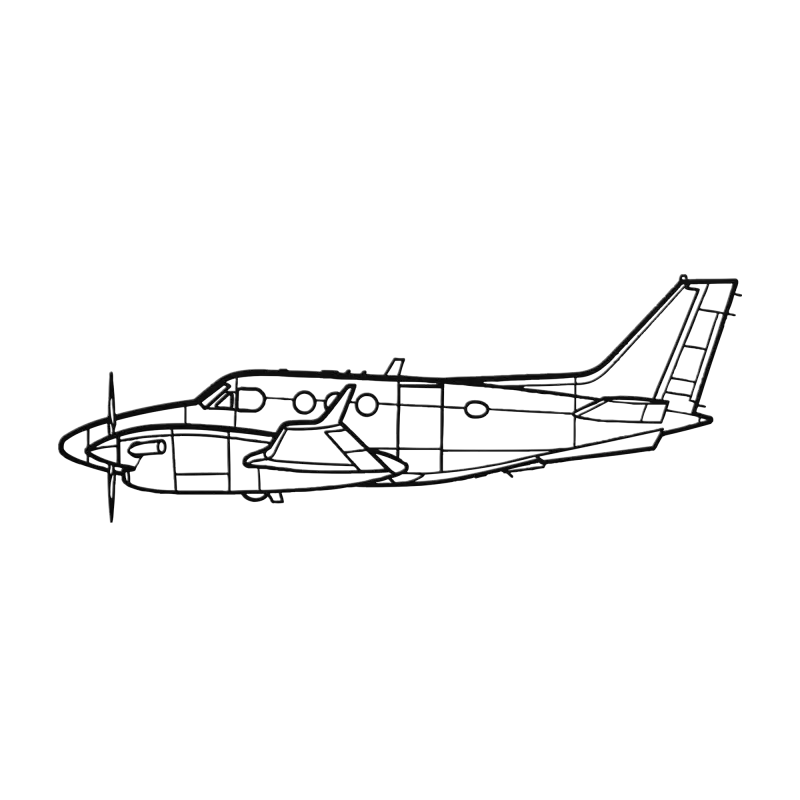 King Air C90GTX Die Cut Metal Wall Art - Sign - Pilot gifts - WWII warbird t-shirt