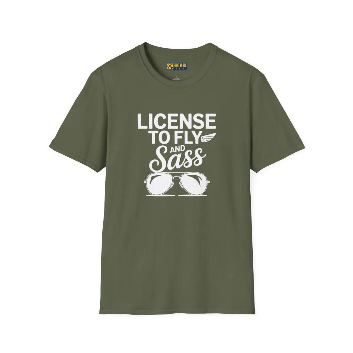 License to Fly and Sass - T-Shirt - Pilot gifts - WWII warbird t-shirt
