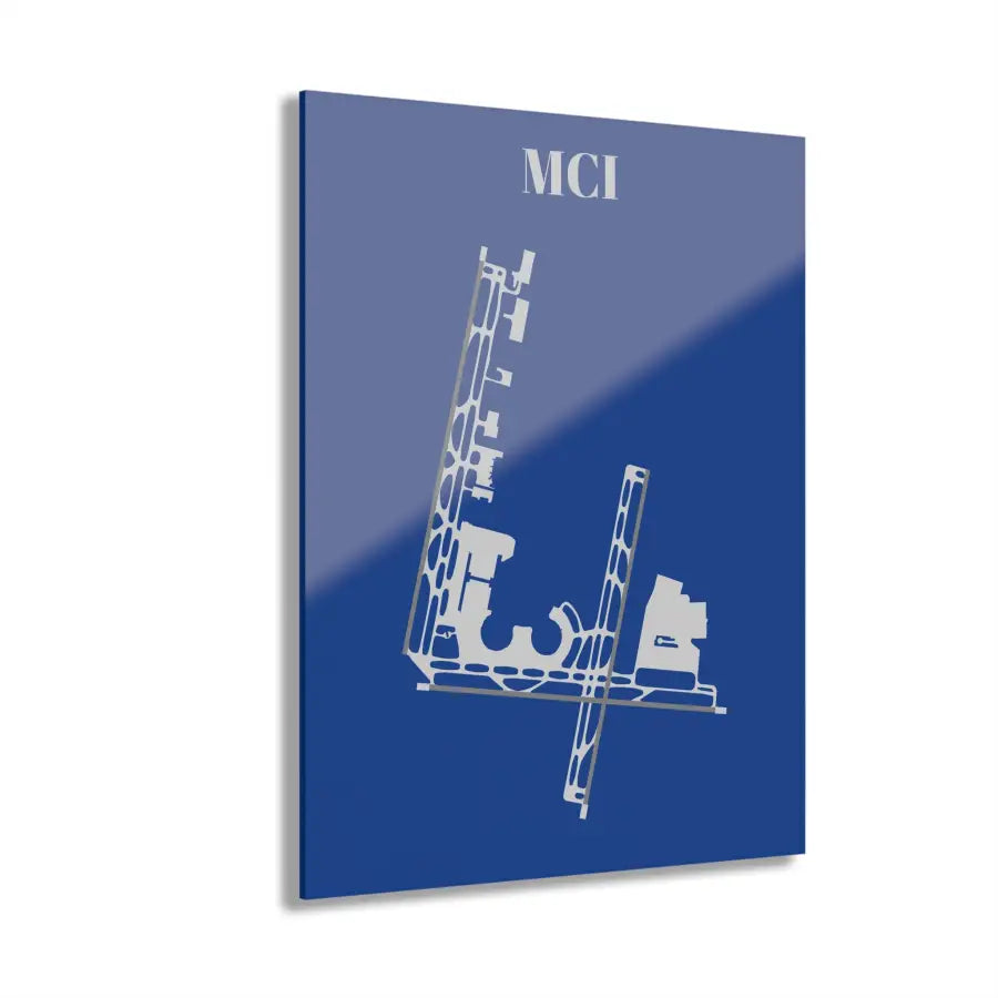 MCI - Kansas City International Acrylic Print - Home Decor - Gifts for pilots - Aviation apparel