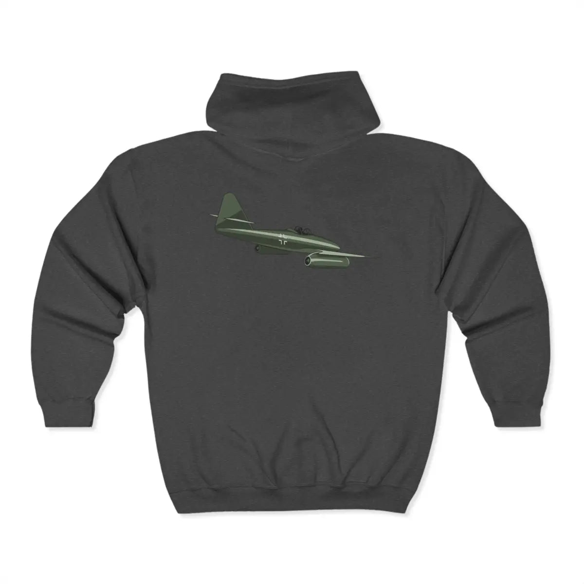 Messerschmitt ME 262 Full Zip Hoodie - Pilot gifts - WWII warbird t-shirt