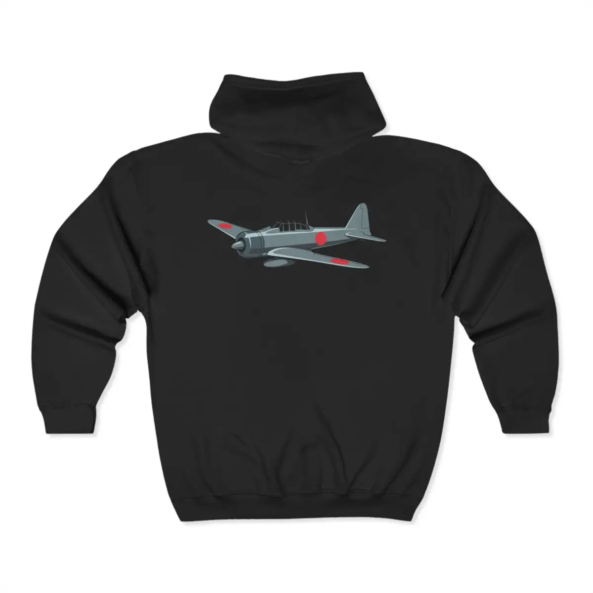 Mitsubishi A6M ’Zero’ Full Zip Hoodie - Pilot gifts - WWII warbird t-shirt
