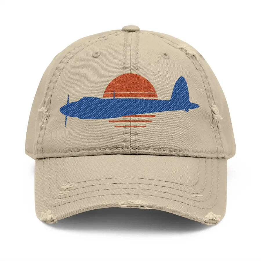 Mosquito - Side Distressed Hat (Embroidery) - Hats - Pilot gifts - WWII warbird t-shirt