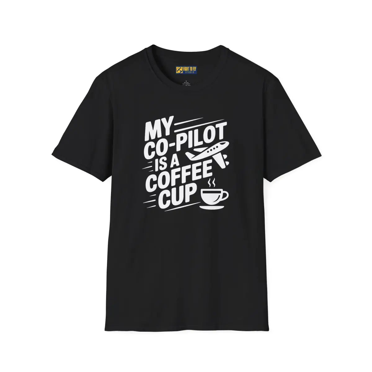 My Co-Pilot is Coffee - T-Shirt - Pilot gifts - WWII warbird t-shirt