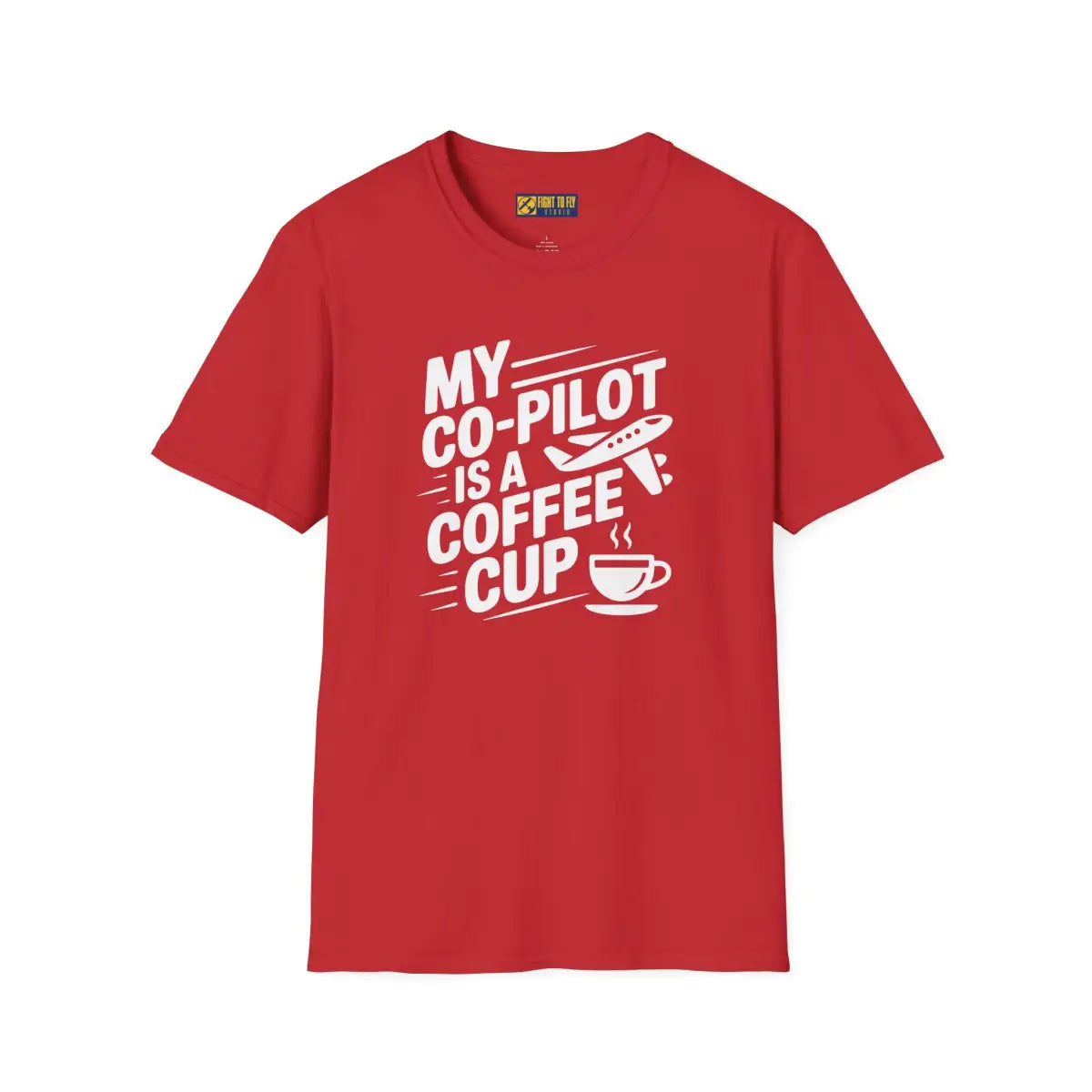 My Co-Pilot is Coffee - T-Shirt - Pilot gifts - WWII warbird t-shirt