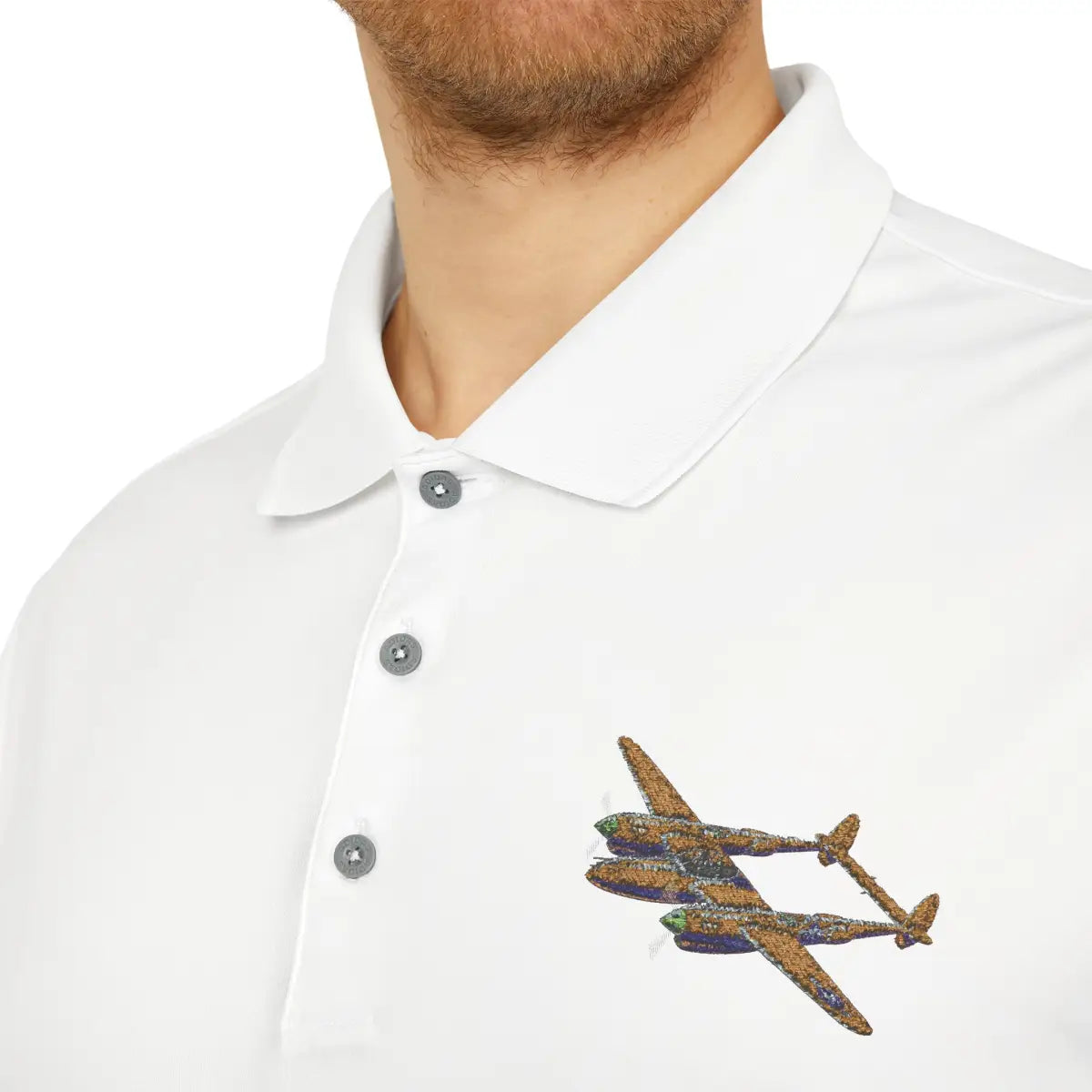 P-38 Performance Polo - T-Shirt - Pilot gifts - WWII warbird t-shirt