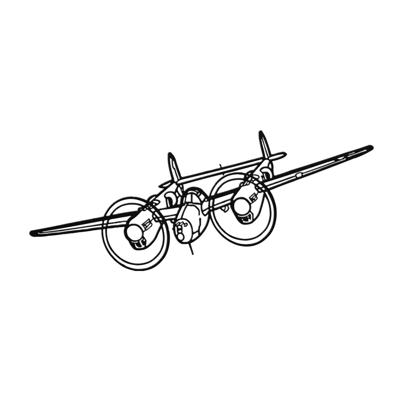 P-38J Die Cut Metal Wall Art - Sign - Pilot gifts - WWII warbird t-shirt