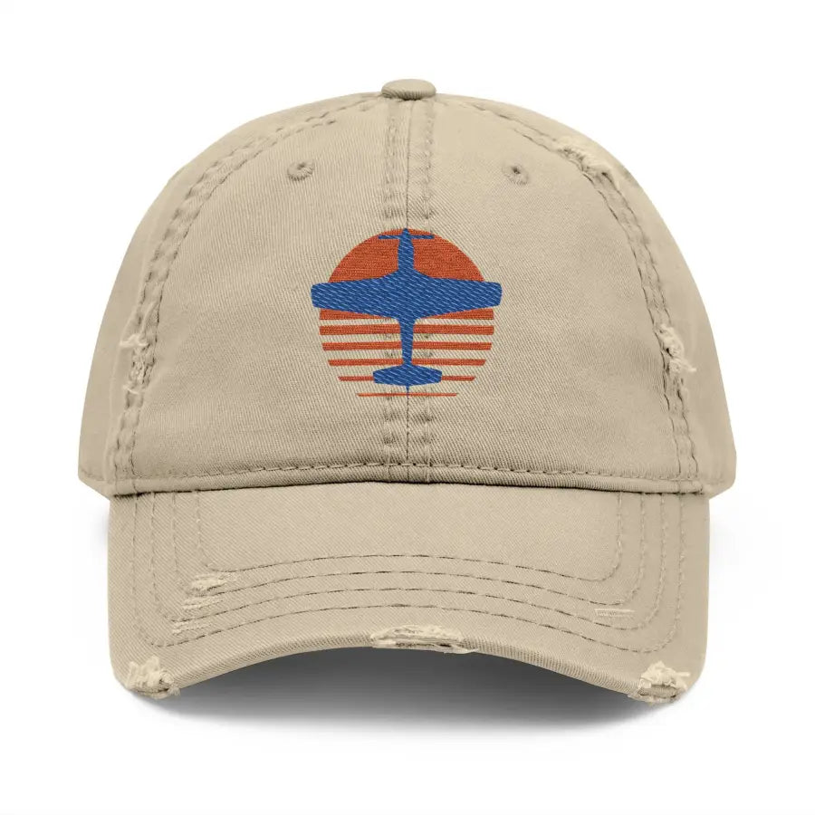 P-51 Mustang Distressed Hat (Embroidery) - Hats - Pilot gifts - WWII warbird t-shirt