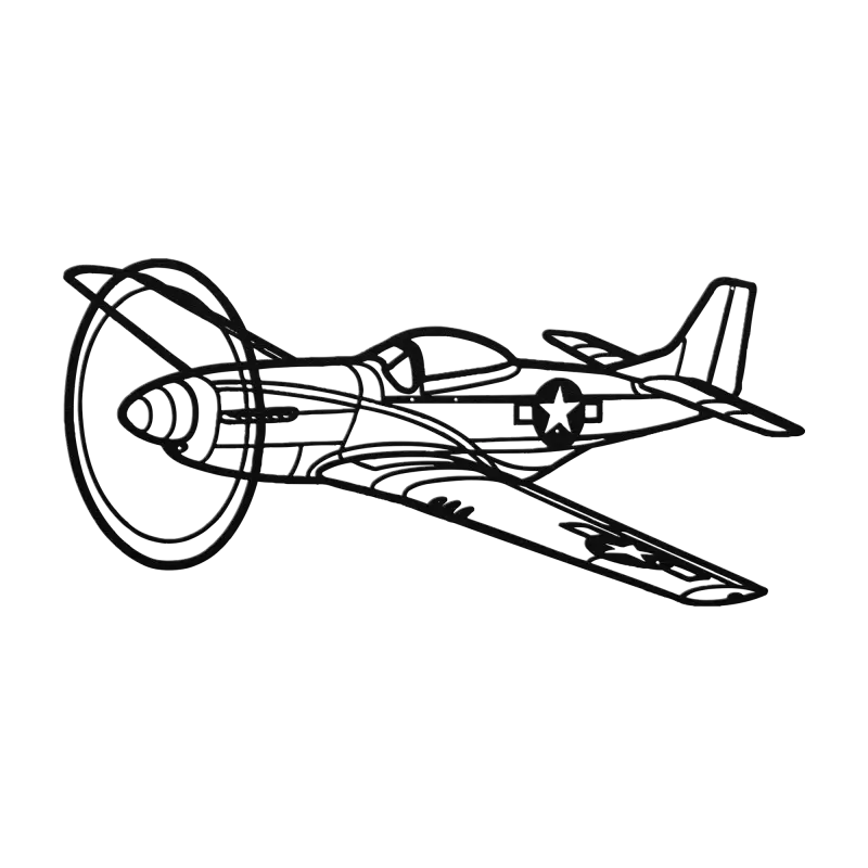 P-51D Flying Die Cut Metal Wall Art - Sign - Pilot gifts - WWII warbird t-shirt