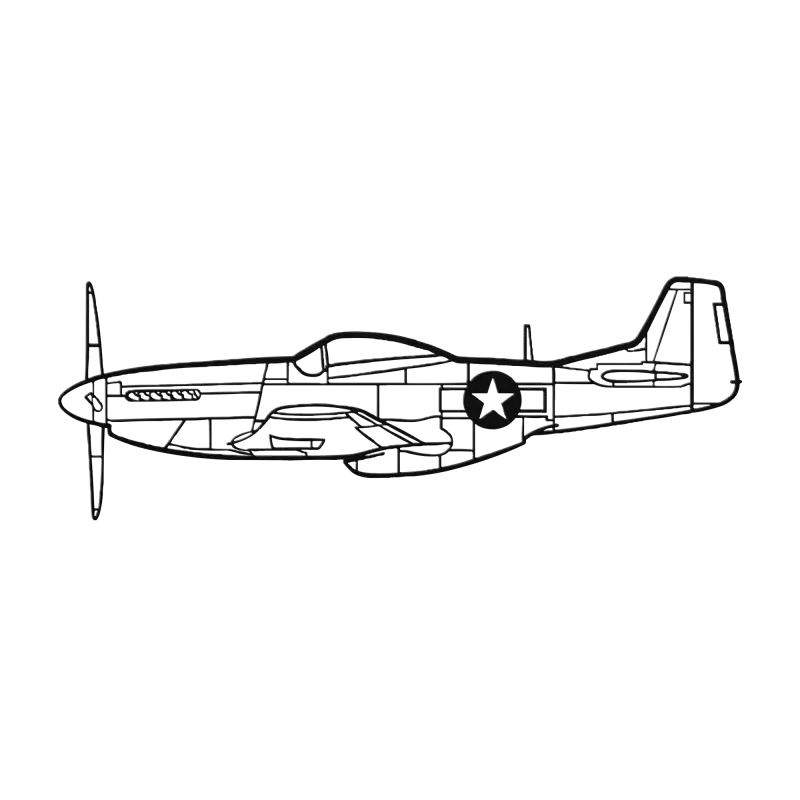 P-51D Side Die Cut Metal Wall Art - Sign - Pilot gifts - WWII warbird t-shirt