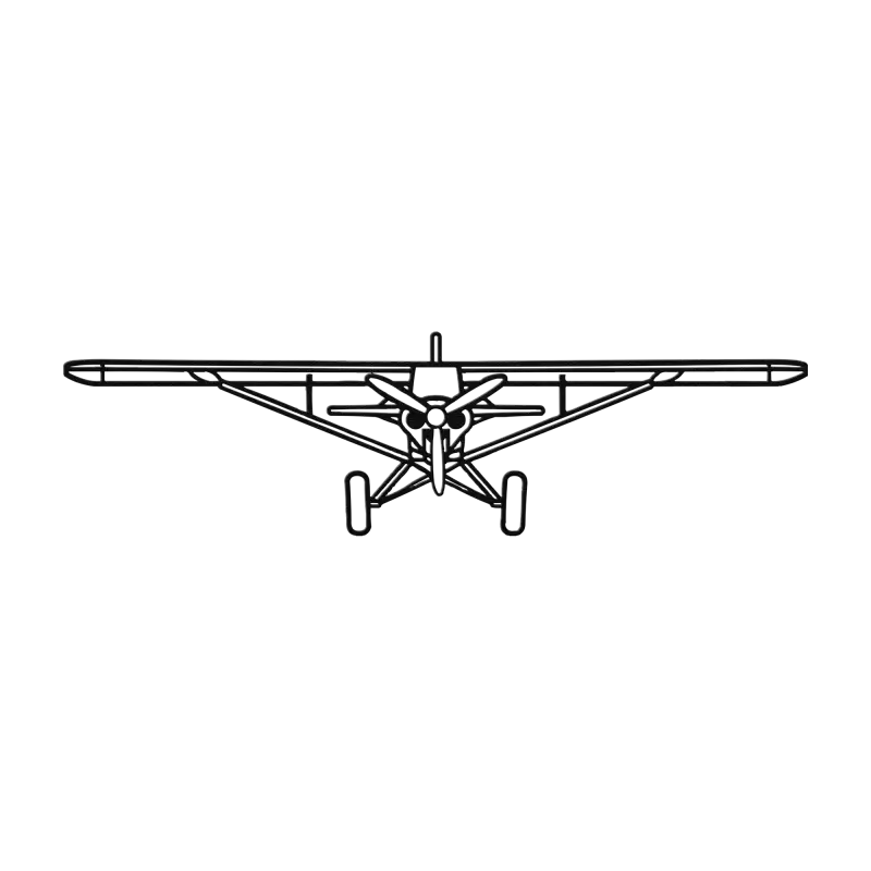 PA-18 Die Cut Metal Wall Art - Sign - Pilot gifts - WWII warbird t-shirt
